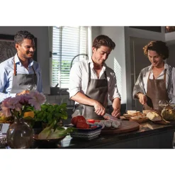 Dutchdeluxes Denim Suspender Apron in Blue New