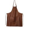 Dutchdeluxes Leather Zipper Apron in Classic Brown Online