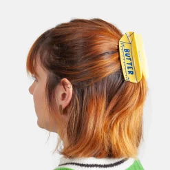 Eat My Socks Butter Hair Claw Clip New