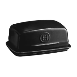 Emile Henry Black Butter Dish, 17x11cm Sale