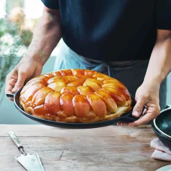 Emile Henry Delight Black Ceramic Induction Tarte Tatin Set, 32.5cm Clearance