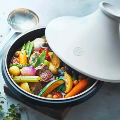 Emile Henry Delight Black & White Ceramic Induction Tagine Clearance