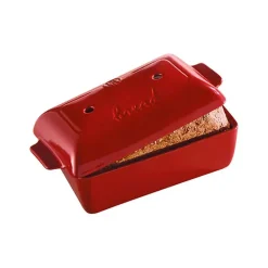 Emile Henry Red Loaf Pan with Lid, 2.2 Litre Online