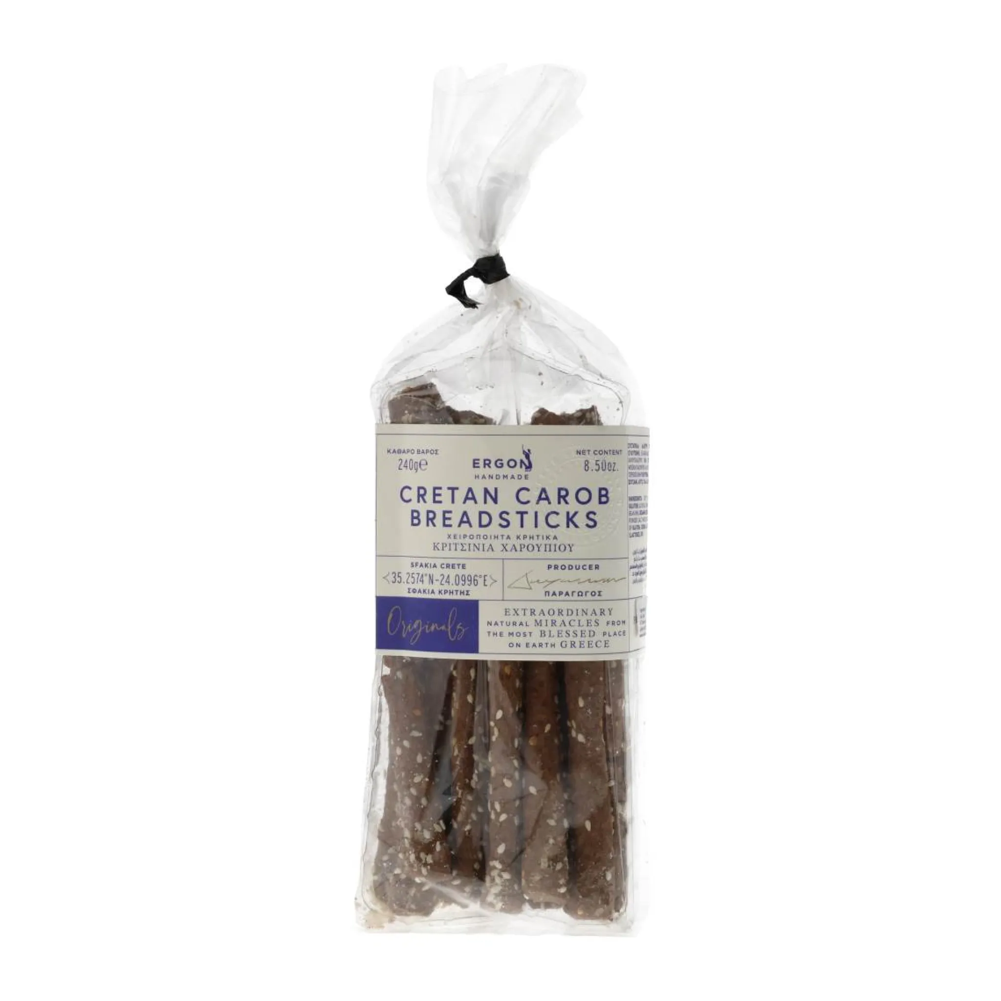 Ergon Originals Cretan Carob Breadsticks, 240g Discount