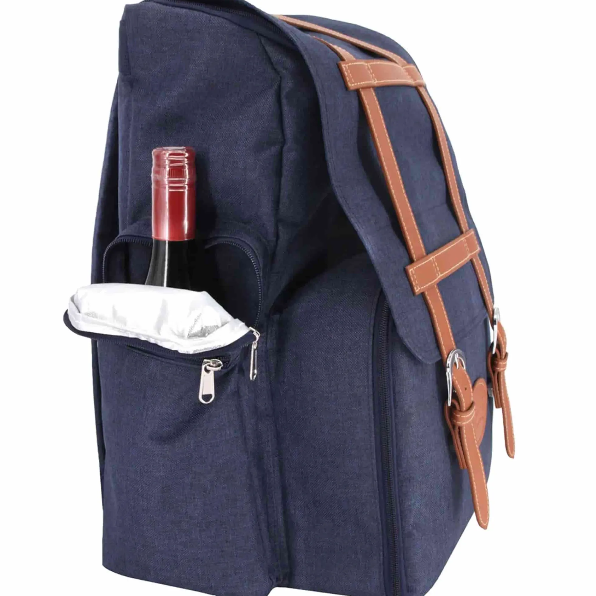Les Jardin de la Comtesse Escapade Navy Picnic Backpack, 4 Person Online