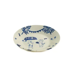 Emro Aziatica Garden Cat Japanese Round Plate, 24cm