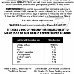 The Biltong Company Garlic Pepper Biltong Slices, 250g Sale