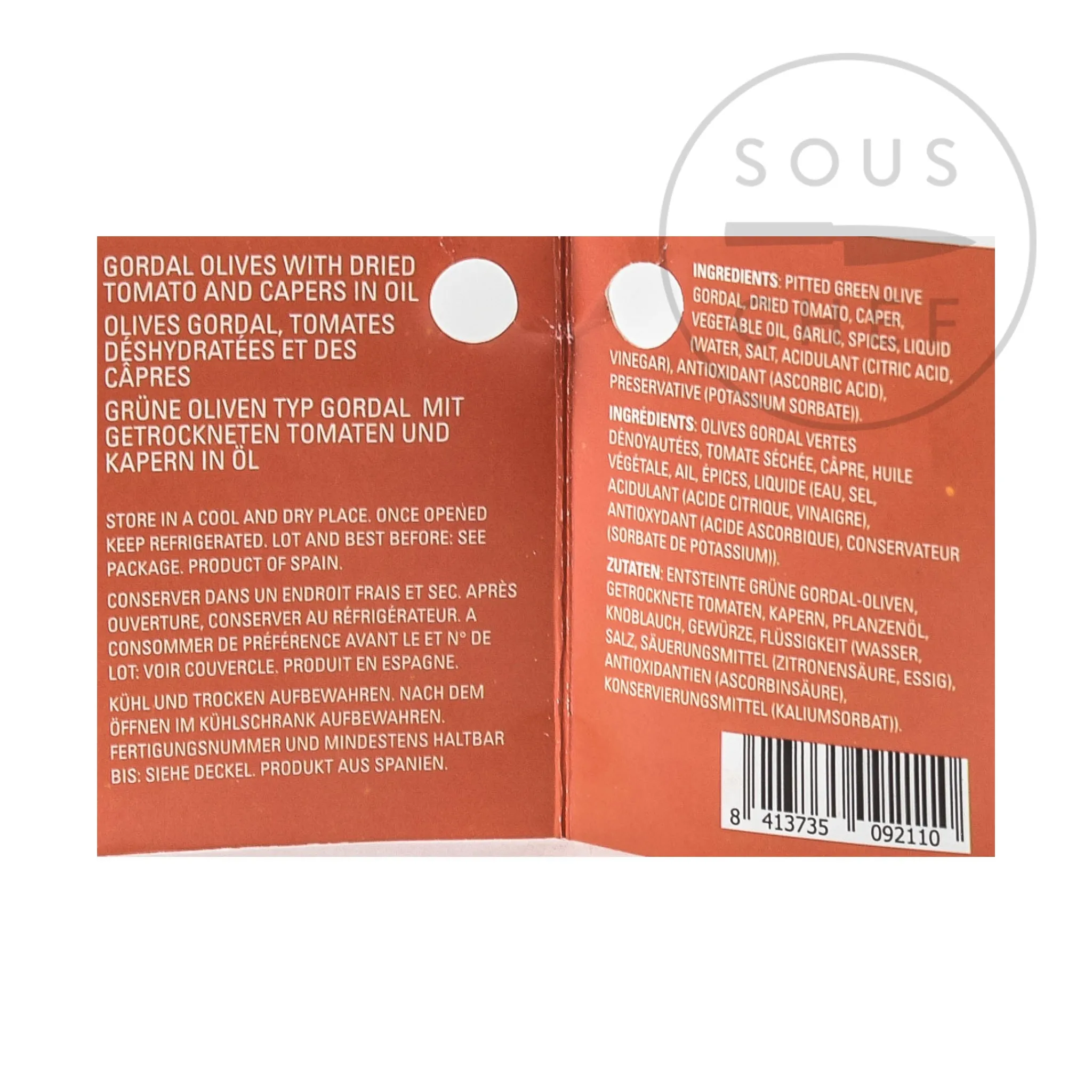 Ole Olives Gordal Olives with Dried Tomatoes and Capers, 580g Sale