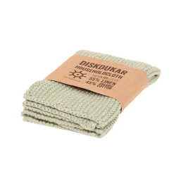 Iris Hantverk Green Cotton & Linen Mix Dishcloth Hot