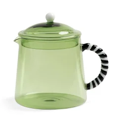 &Klevering Green Glass Teapot, 1 Litre Best