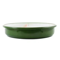 Kapka Green Marble Enamel Round Roasting & Serving Dish, 28cm