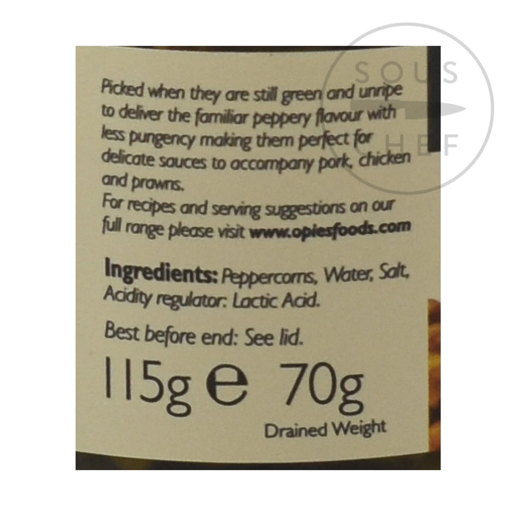 Opies Green Peppercorns in Brine Hot