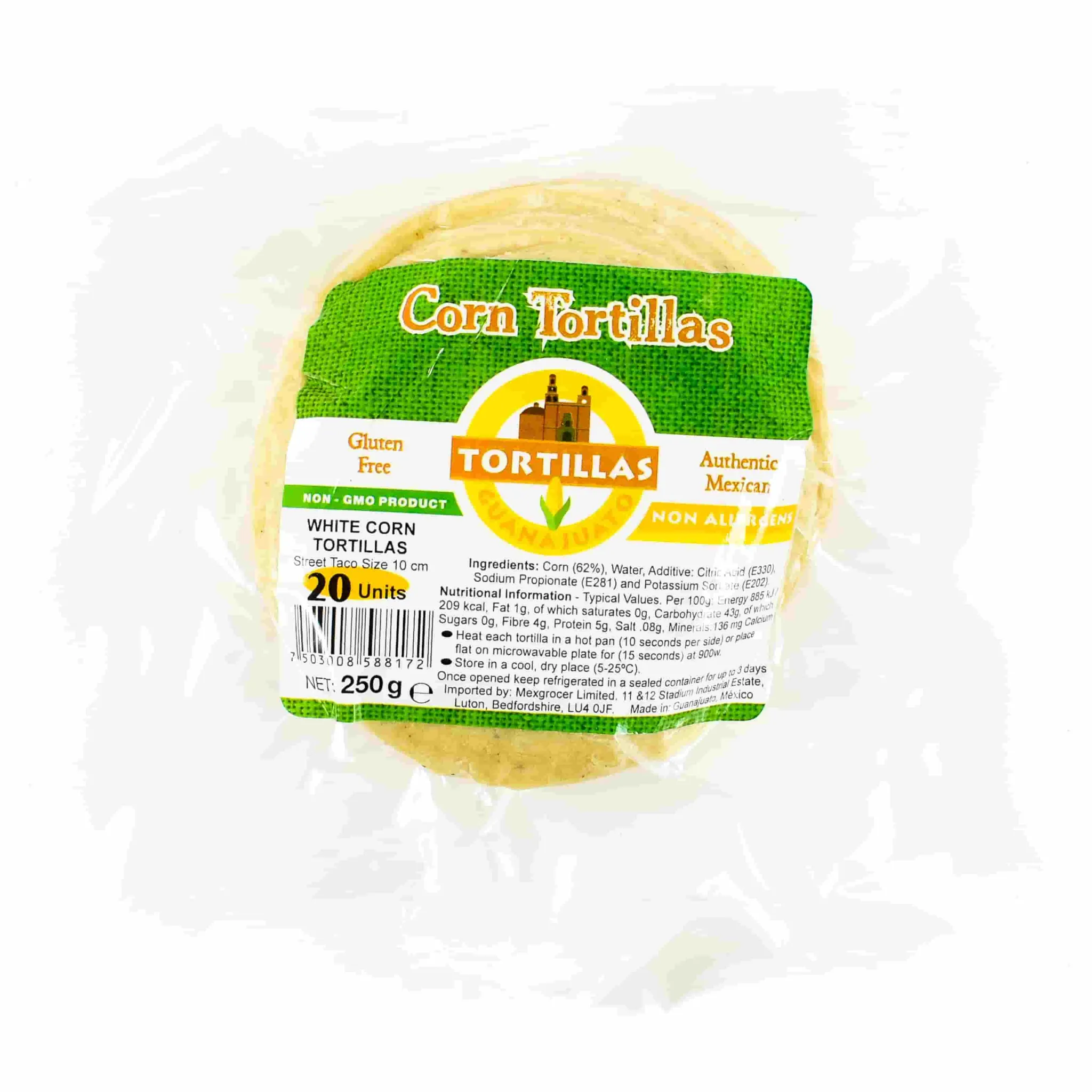 Guanajuato White Corn Tortillas, 10cm