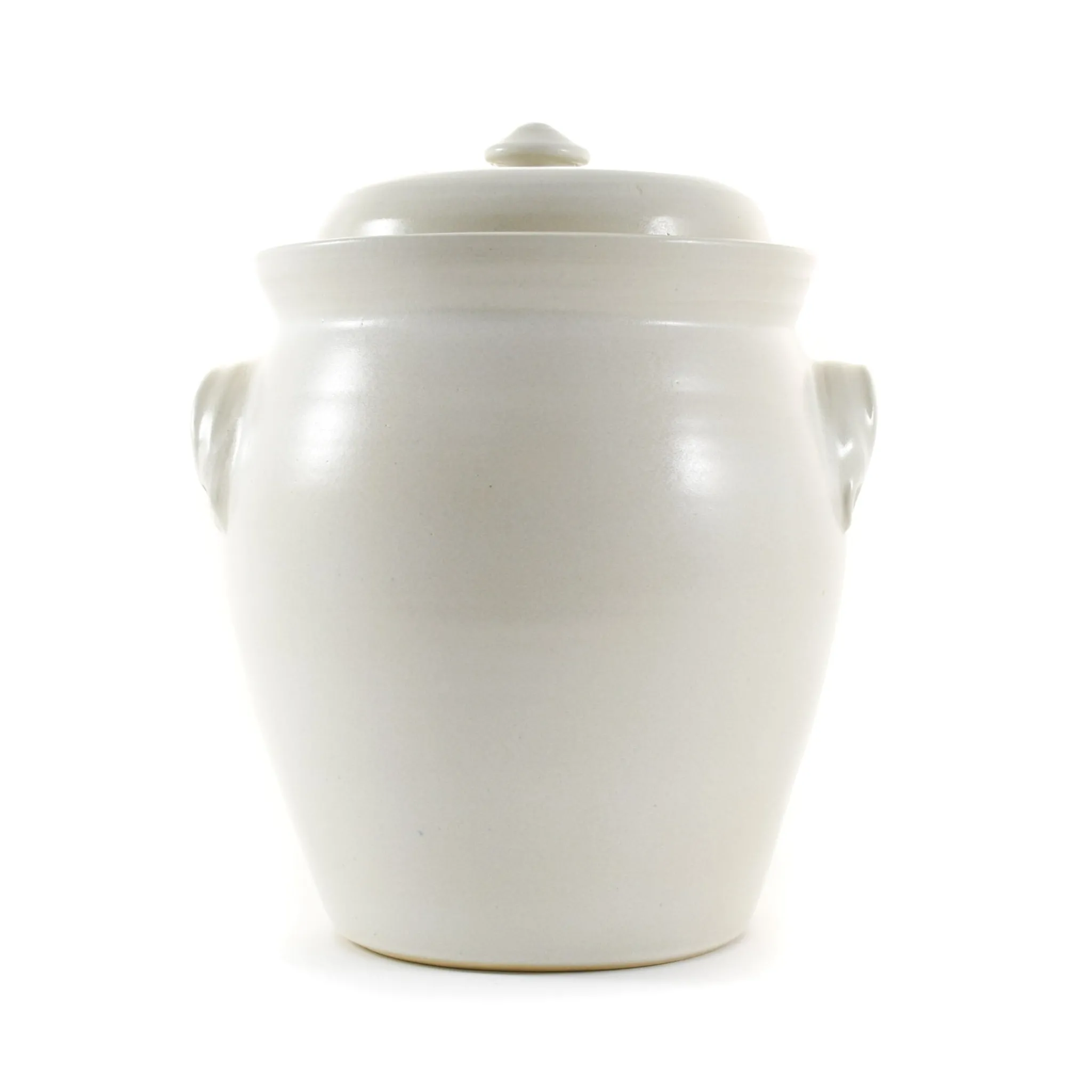 Sauerkraut Pots Handmade Stoneware Fermenting Crock in White 4.5 litre Hot