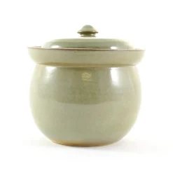 Sauerkraut Pots Handmade Stoneware Fermenting Crock in Green 2 litre Best