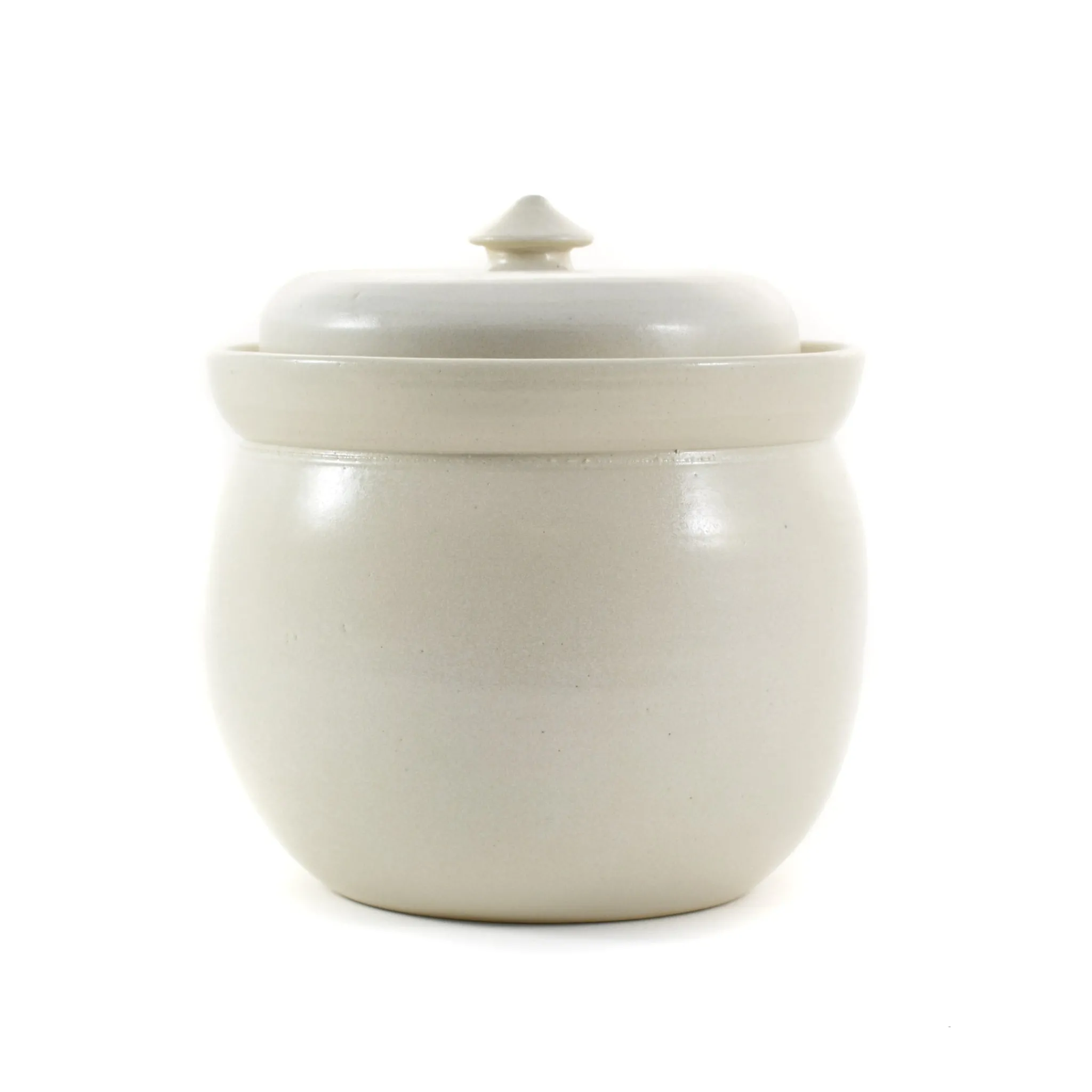 Sauerkraut Pots Handmade Stoneware Fermenting Crock in White 2 litre Discount