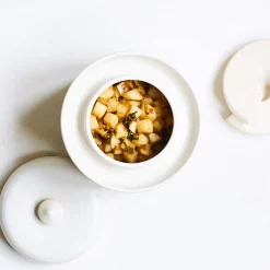 Sauerkraut Pots Handmade Stoneware Fermenting Crock in White 2 litre Discount