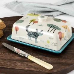 Hannah Turner Dog Butter Dish, 14.5x6.5cm Hot