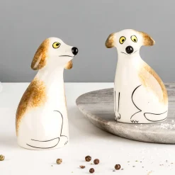 Hannah Turner Set of 2 Dog Salt & Pepper Shakers, 9.5cm Best