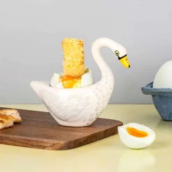 Hannah Turner White Swan Egg Cup, 8cm Discount