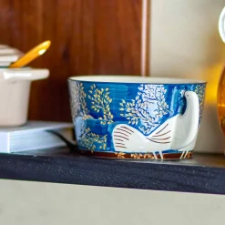 Bloomingville Hezha Blue Bowl with Bird, 13cm Hot