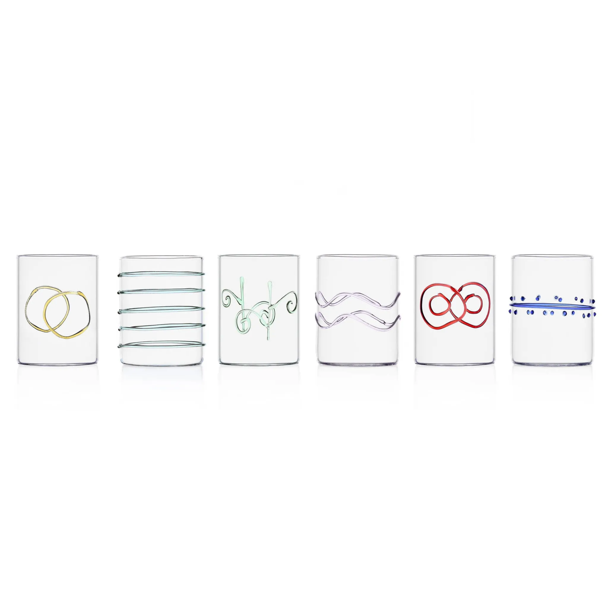 Ichendorf Milano Set of 6 Assorted Water Tumblers, Assorted Colours Online