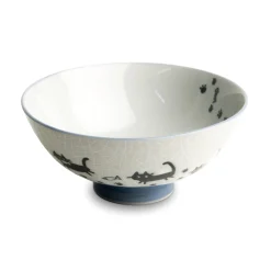 Emro Aziatica Japanese Cat with Footprints Rice Bowl, 14cm Discount
