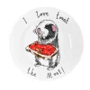 Jimbob Art I Love Toast The Most Side Plate, 20cm Hot