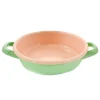 Kapka Enamel Kapka x Sous Chef Colourblock Enamel Frying Pan, 16cm, Green & Pink