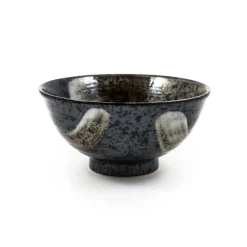Kiji Stoneware & Ceramics Karasuba-Iro Large Rice Bowl, 15.7cm Hot