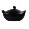 La Chamba Black Clay Low Oval Cocotte, 24x18cm Sale