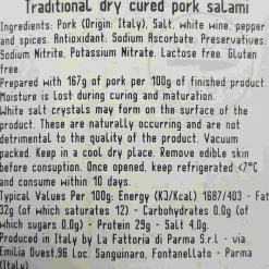 La Fattoria Di Parma Traditional Fioretto Salami, 340g Hot