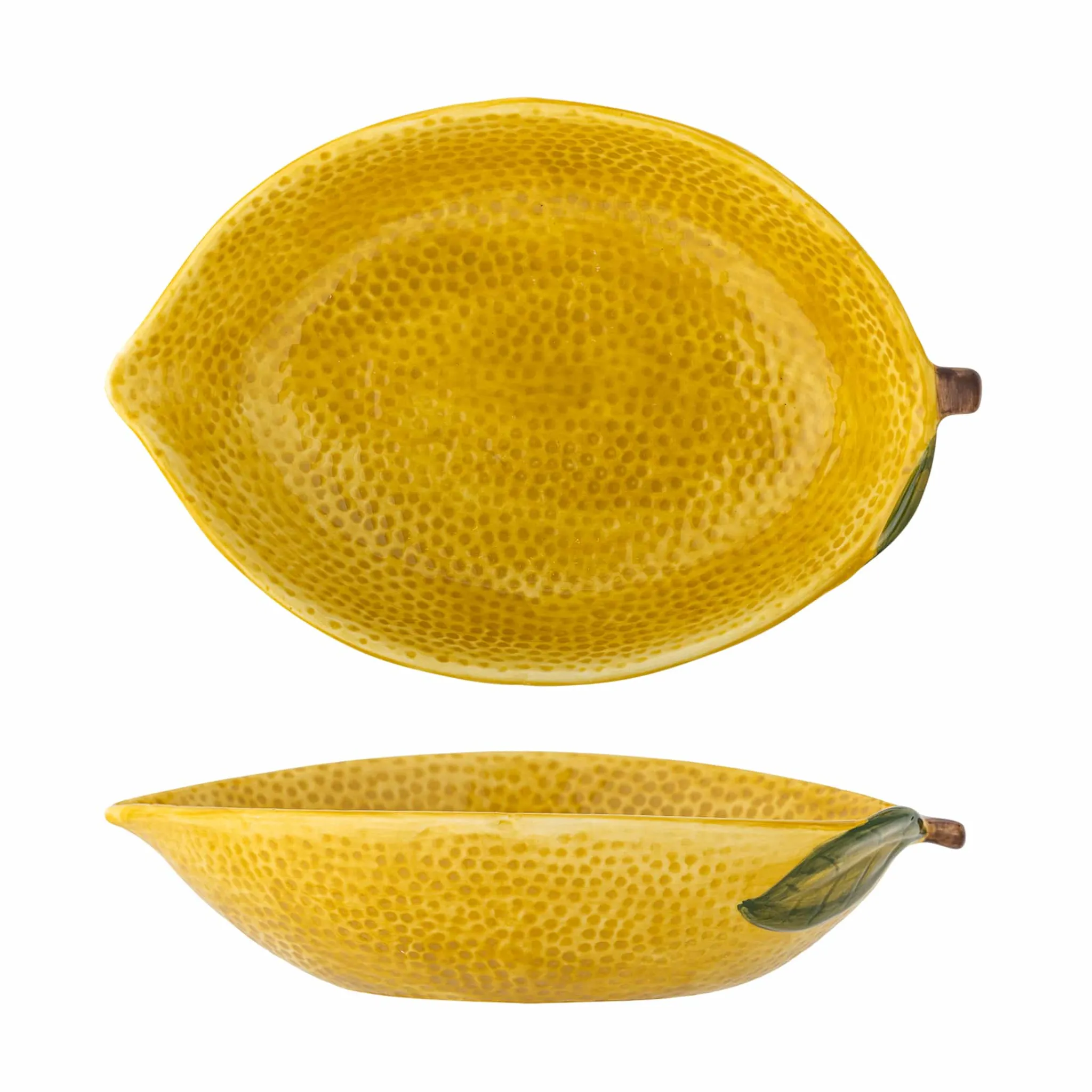 Bloomingville Lemon Shallow Bowl, 26cm Clearance
