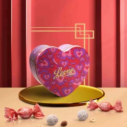 Leone Love Heart Tin with Dark Chocolate Cri Cri, 100g Outlet