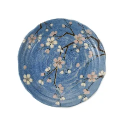 Kiji Stoneware & Ceramics Light Blue Sakura Blossom Side Plate Sale