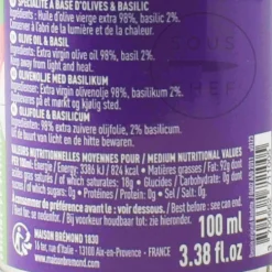 Maison Bremond Extra Virgin Olive Oil with Basil, 100ml Clearance