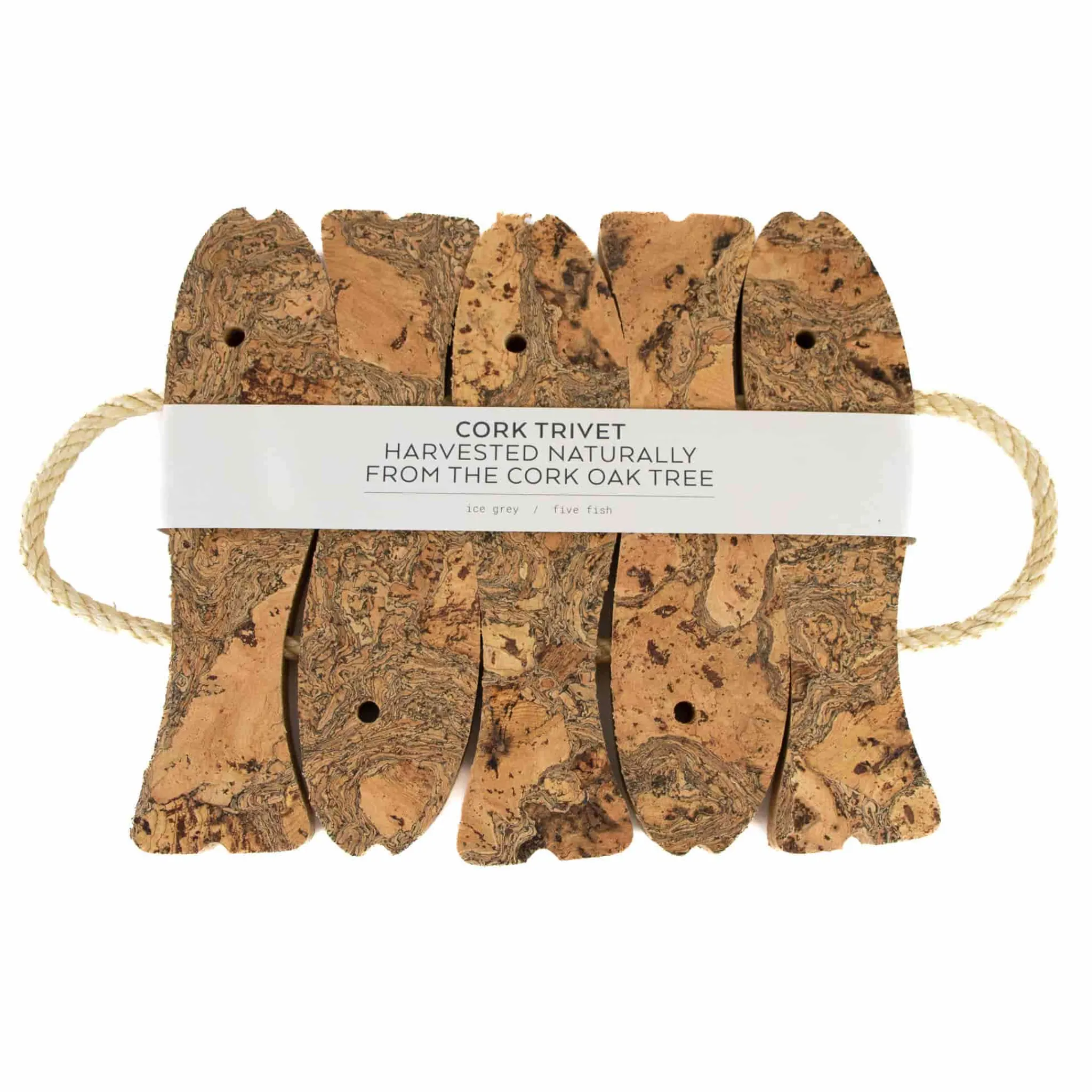 Liga Marbled Cork Five Fish Trivet, 22cm Discount