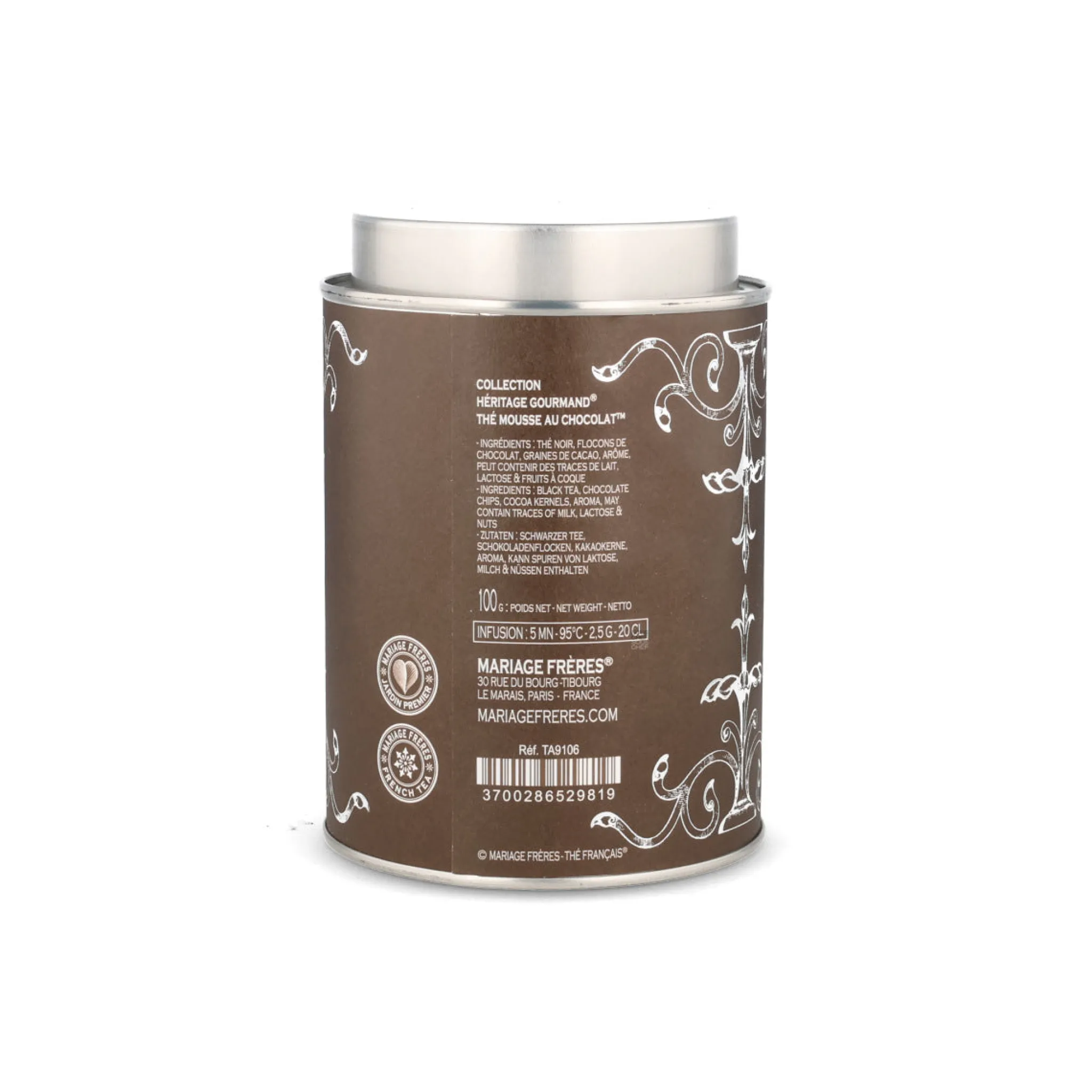 Mariage Freres Heritage Gourmand Mousse au Chocolat Black Loose Tea, 100g Outlet
