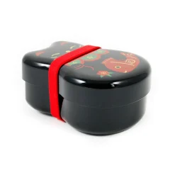 Hakoya Maruko Black Cat 2-Tier Bento Box, 520ml New