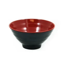 R&B Melamine Red & Black Rice & Soup Bowl, 12cm