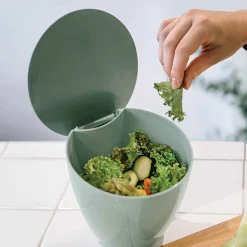 Mepal Calypso Counter Top Food Waste Bin, 2.2 Litre, Nordic Sage Best