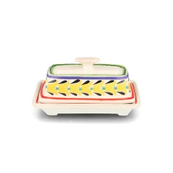 Gorky Pottery Mexican Hand Painted Butter Dish, 18.5x10cm Hot