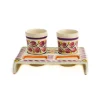 Gorky Pottery Mexican Hand Painted Purple Tequila Cup Set Discount