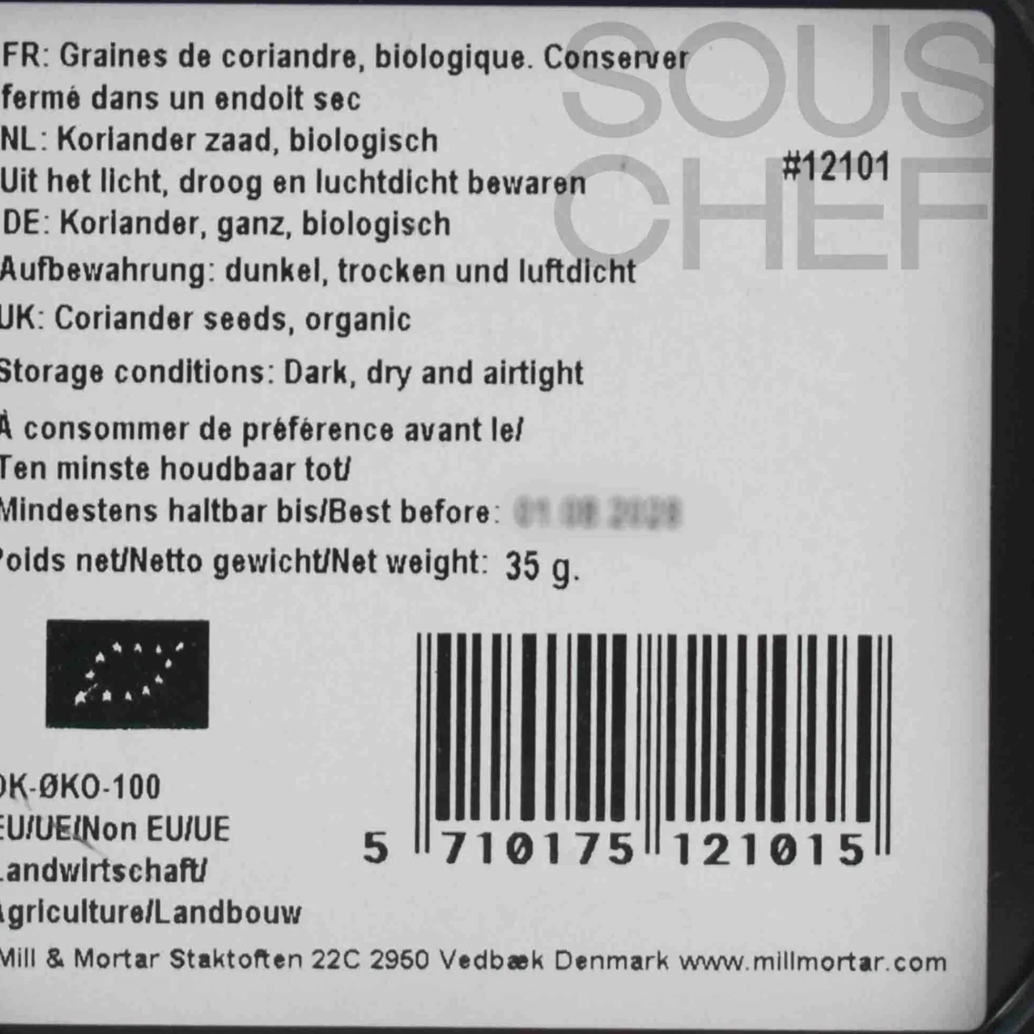 Mill & Mortar Organic Coriander Seeds, 35g Discount