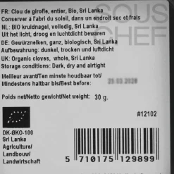 Mill & Mortar Organic Whole Cloves, 35g Discount