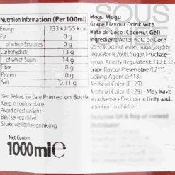 Mogu Mogu Nata De Coco Grape Drink, 1 Litre Discount