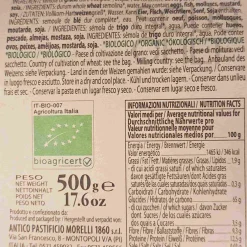 Morelli Organic Linguine Integrali Wholemeal Pasta, 500g Discount
