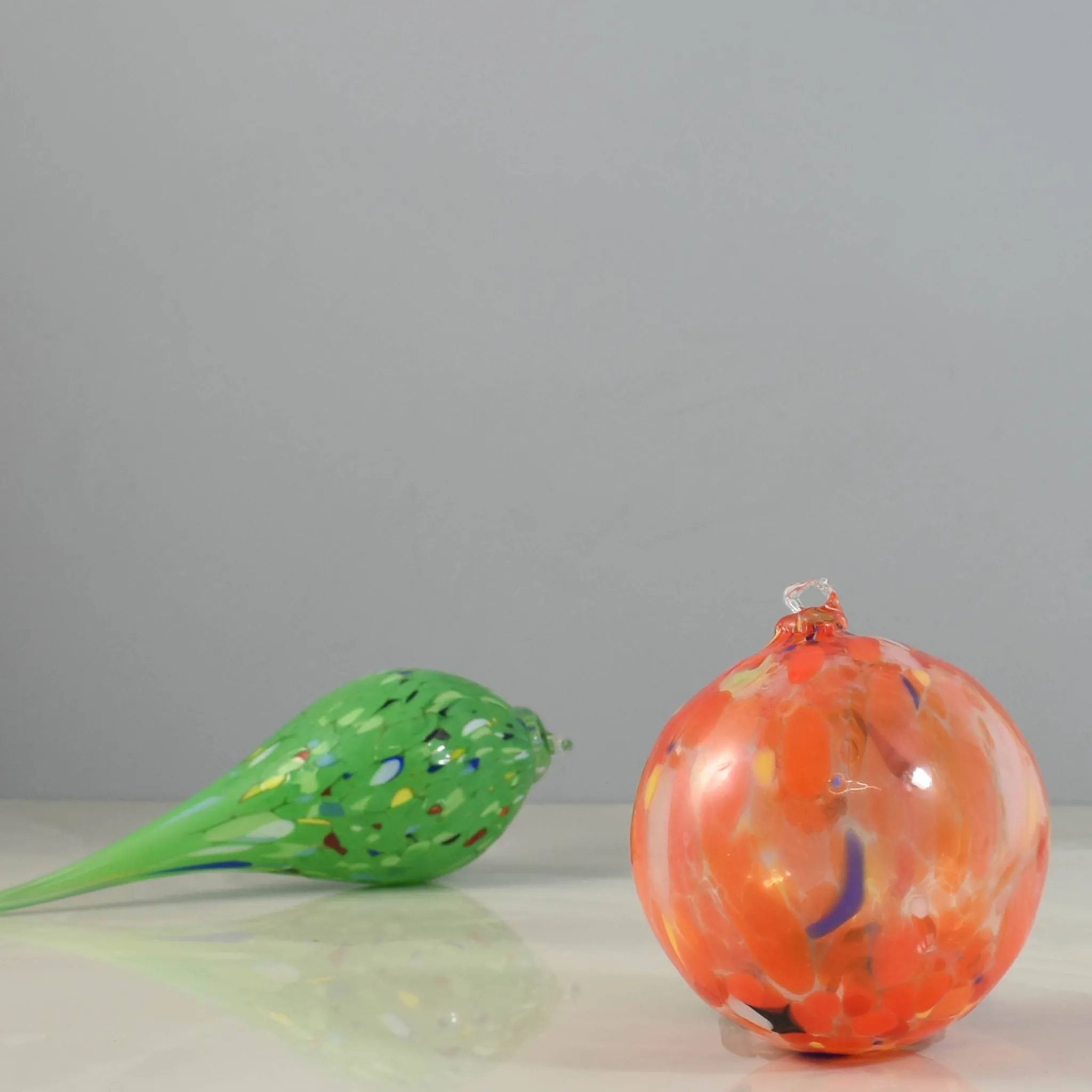 Alessandro Coppola Murano Glass Decorative Sphere Ornament, Orange Best