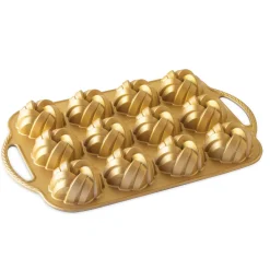 NordicWare Gold Braided Mini Bundt Pan New