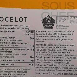 Ocelot Organic Milk Chocolate & Buckwheat Chocolate Bar, 70g Best